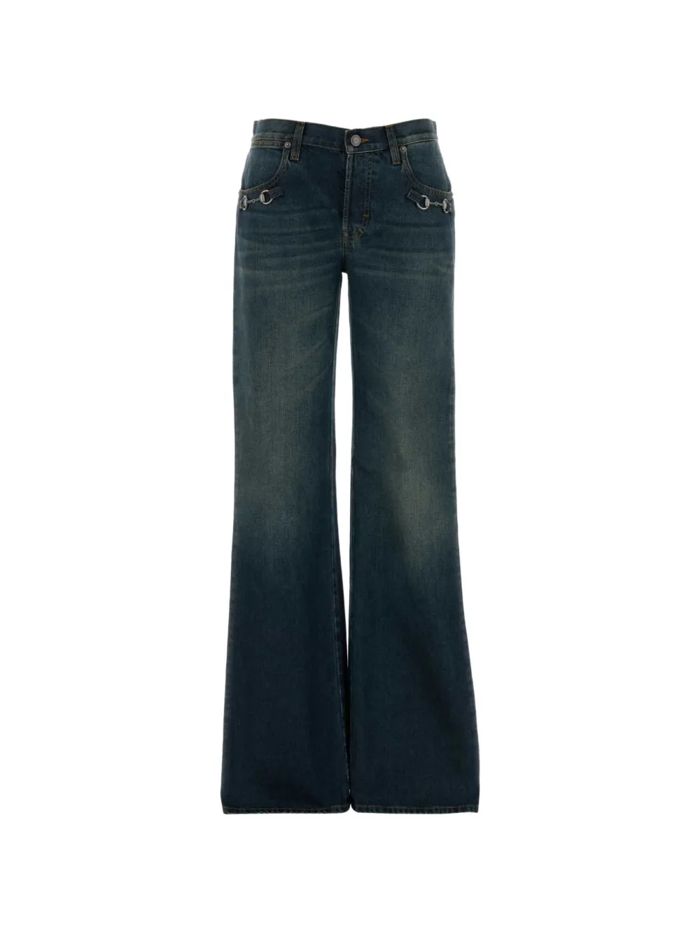 Gucci horsebit bootcut flared jeans - Blue