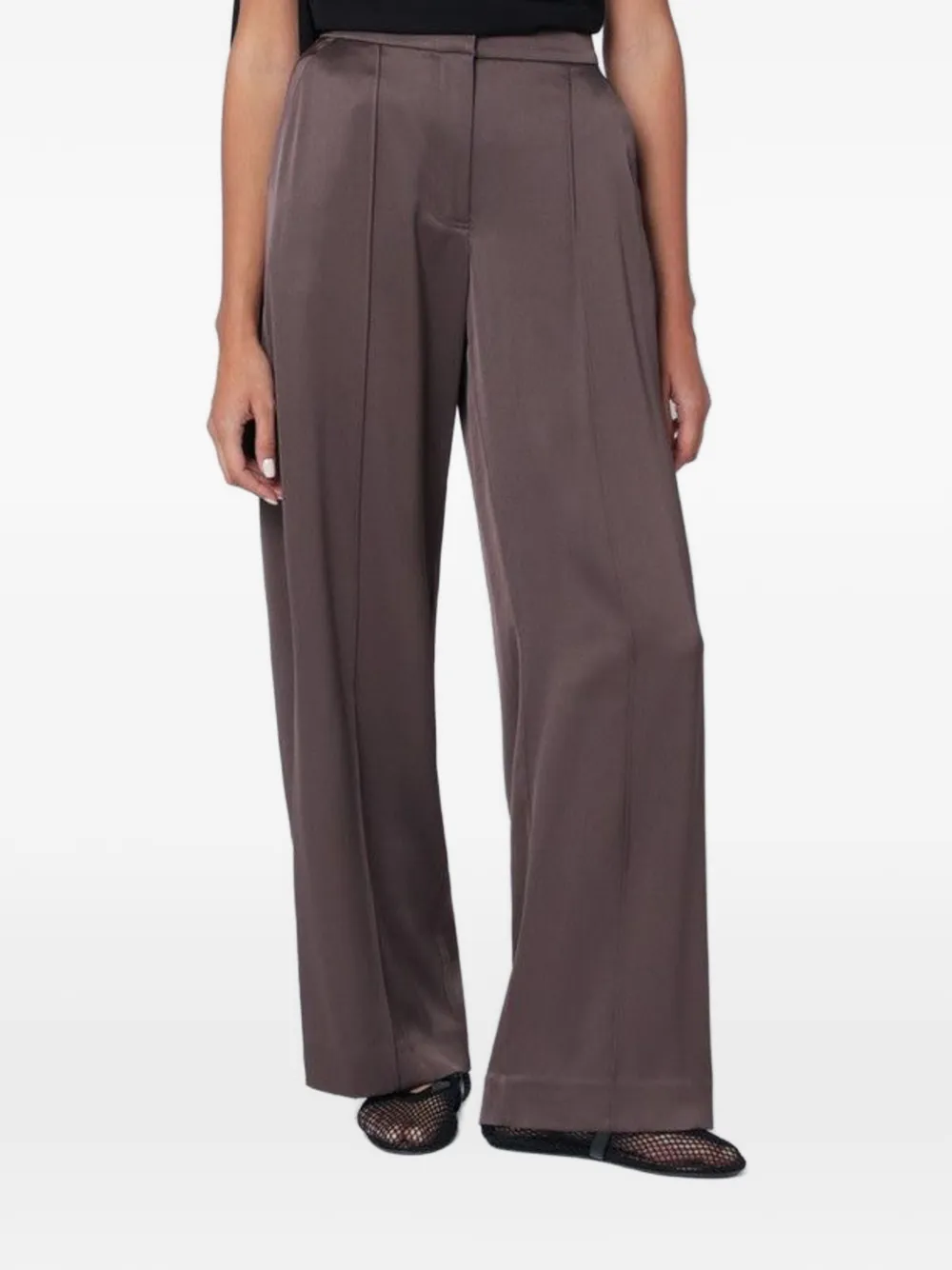 Simkhai Kyra satin trousers - Marrone