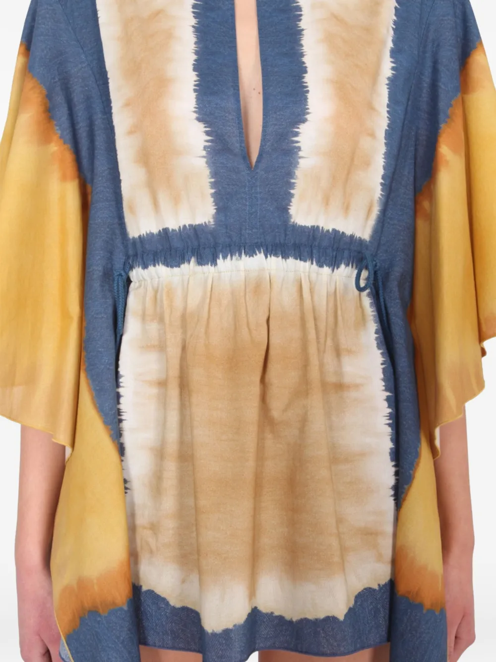 Alberta Ferretti Tuniek met tie-dye print Blauw