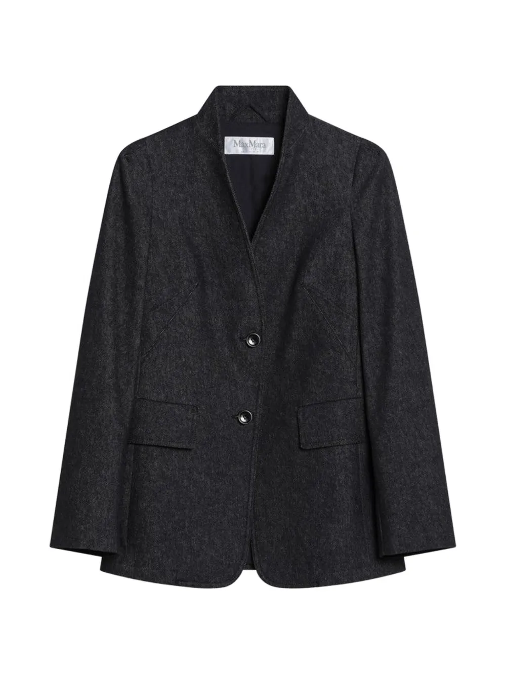 Max Mara denim effect cotton jacket - Grey