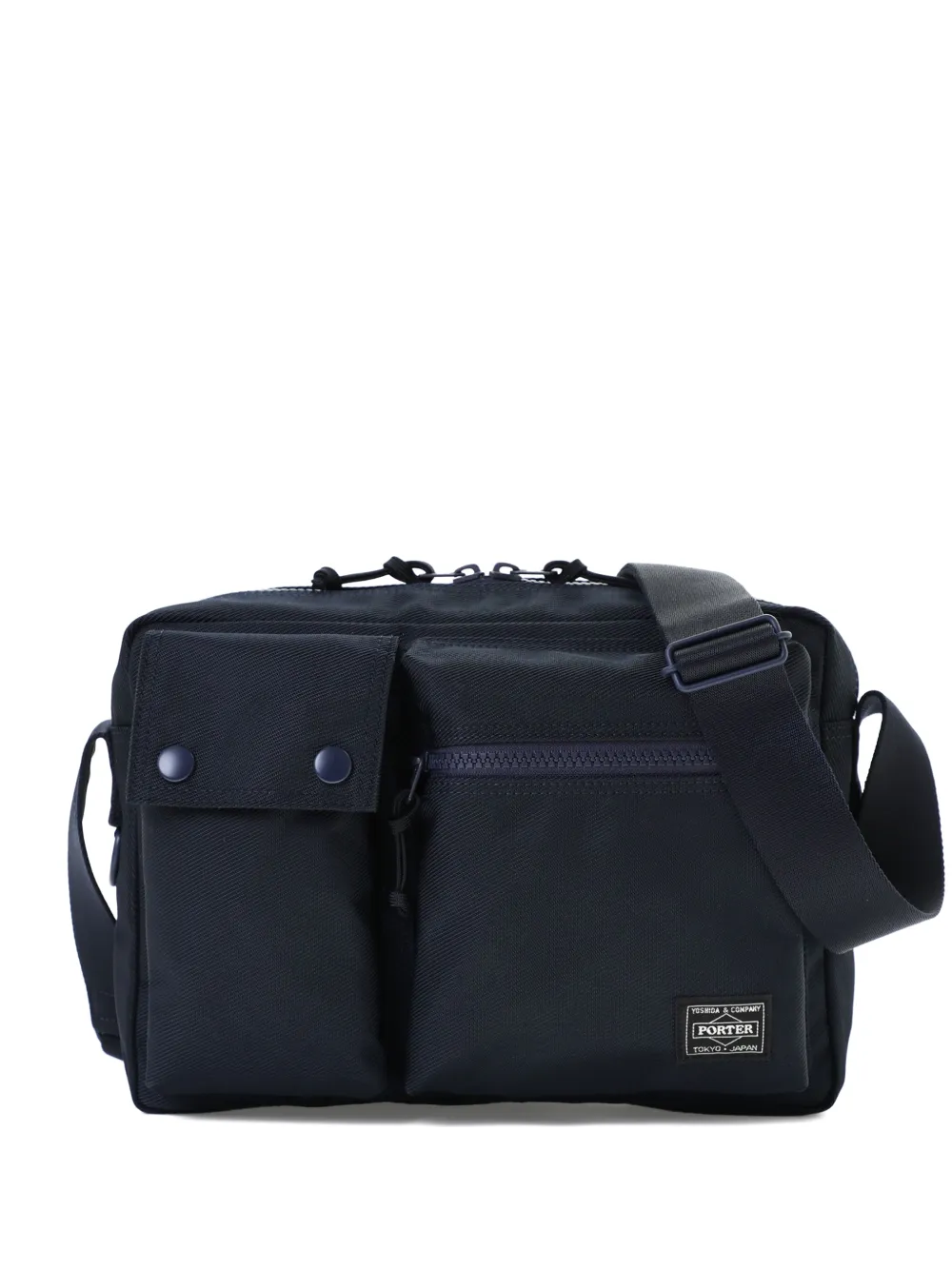 Porter-Yoshida & Co. zip pocket shoulder bag - Blu