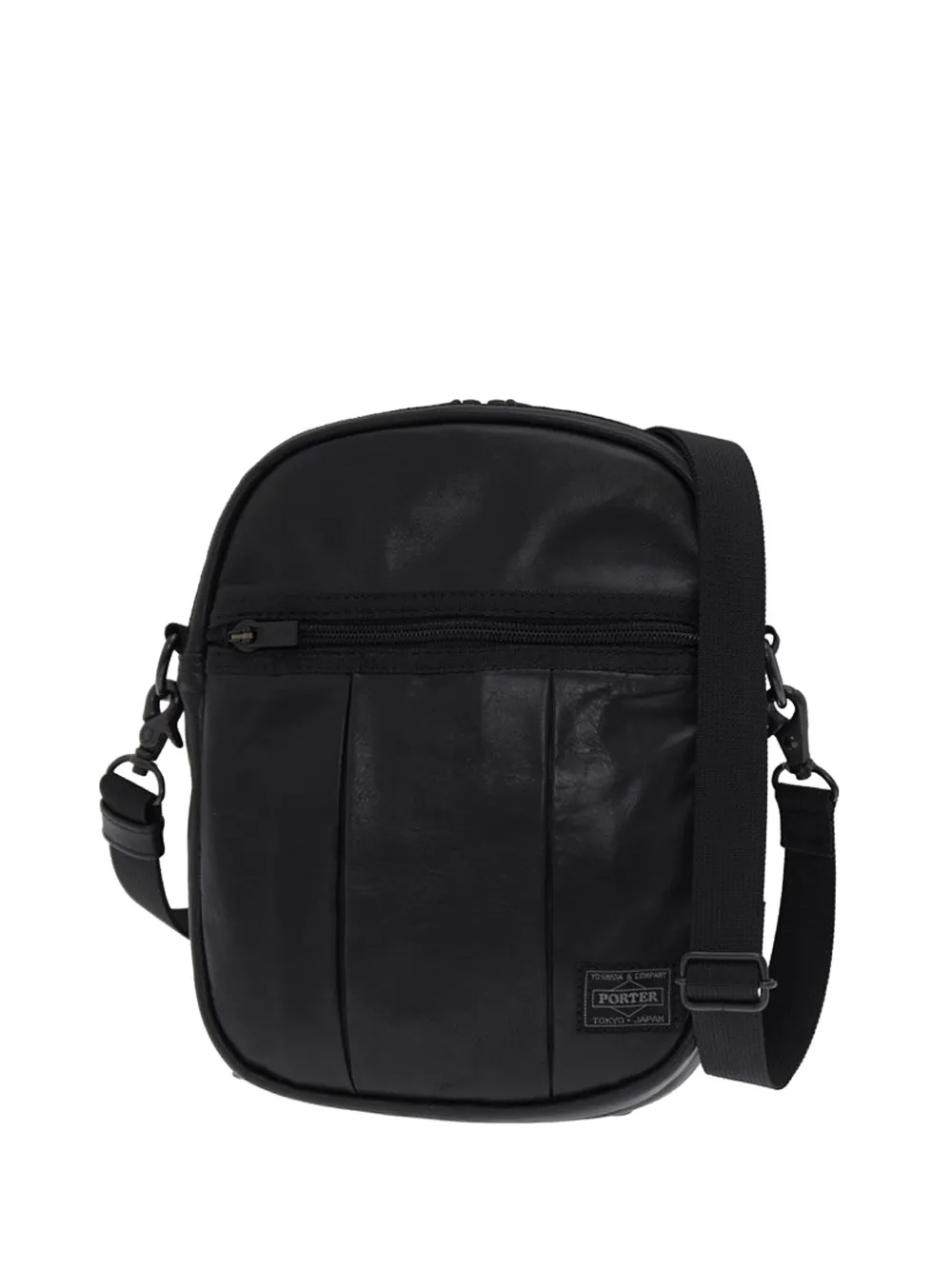 Porter-Yoshida & Co. zip leather shoulder bag - Nero