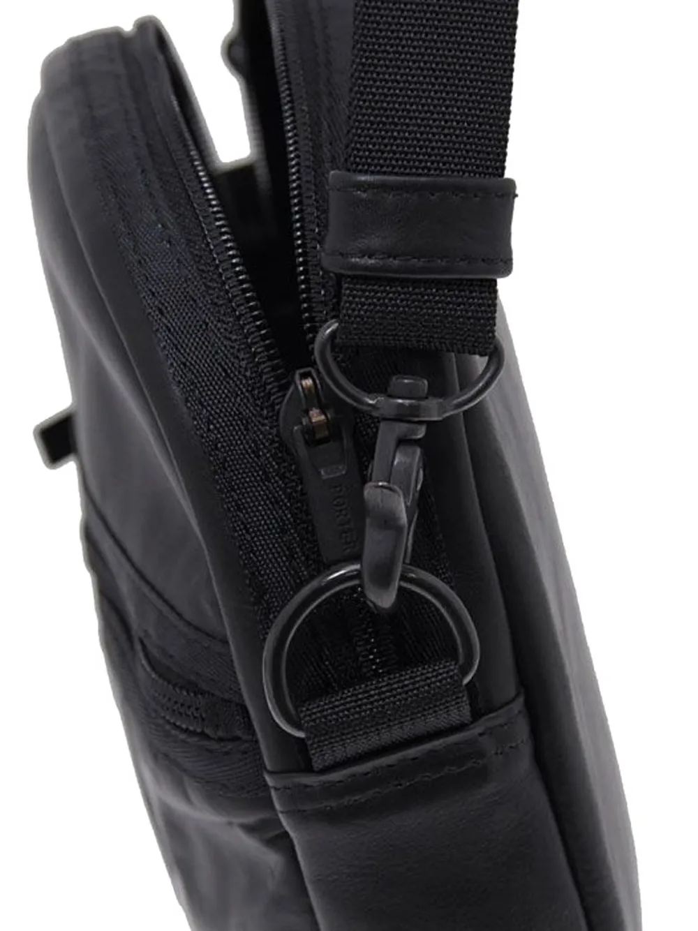 Porter-Yoshida & Co. Zip Leather Shoulder Bag | Black | FARFETCH