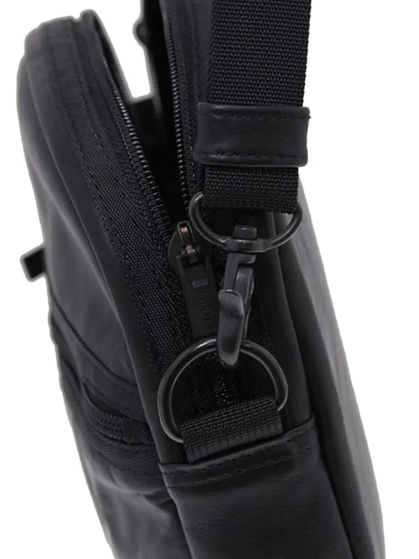 Porter-Yoshida & Co. Zip Leather Shoulder Bag | Black | FARFETCH