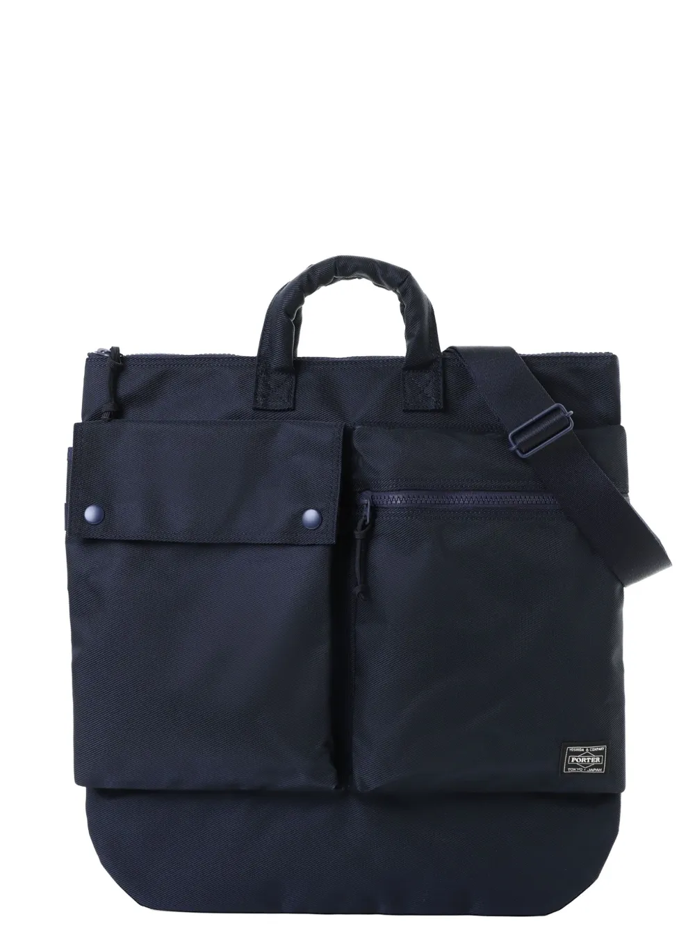 Porter-Yoshida & Co. pocket top-handle shoulder bag - Blu
