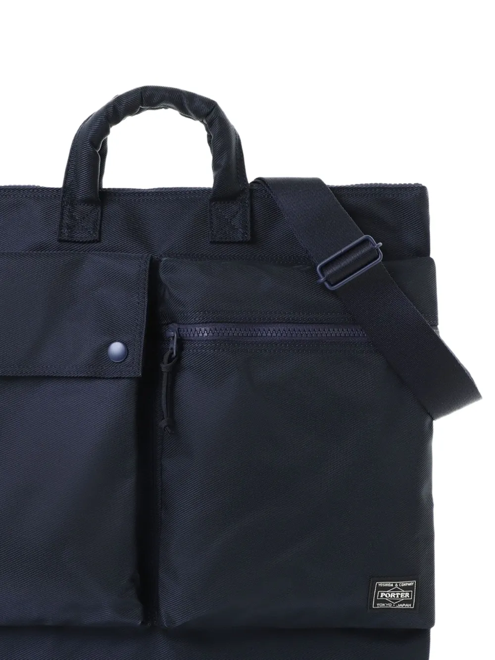 Porter-Yoshida & Co. Pocket schoudertas met handgreep Blauw