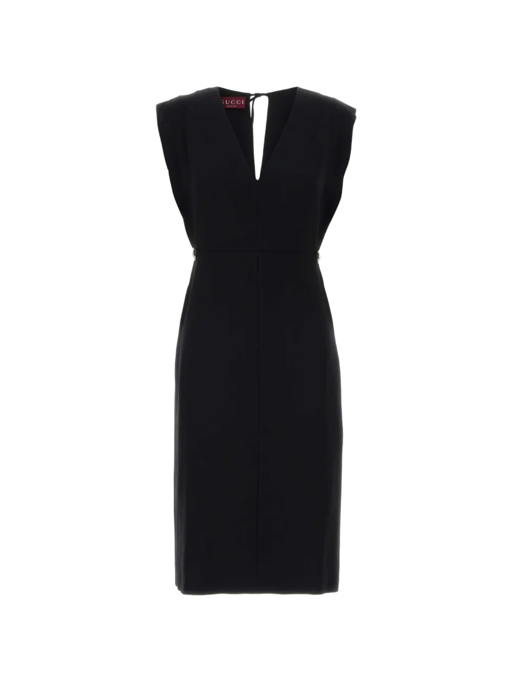 Gucci V-neck midi dress - Schwarz