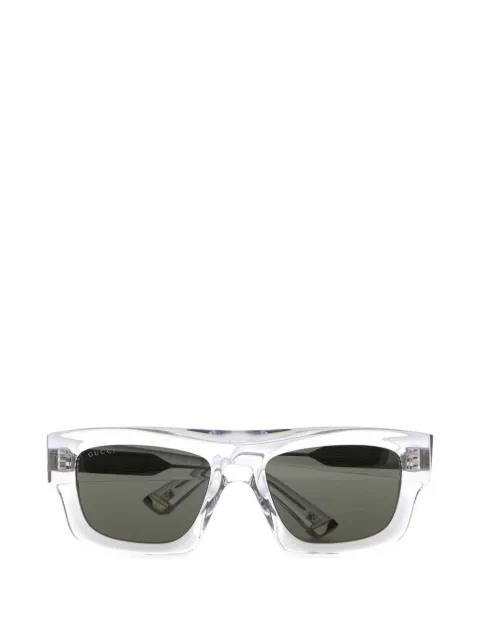 Gucci rectangle-frame transparent sunglasses