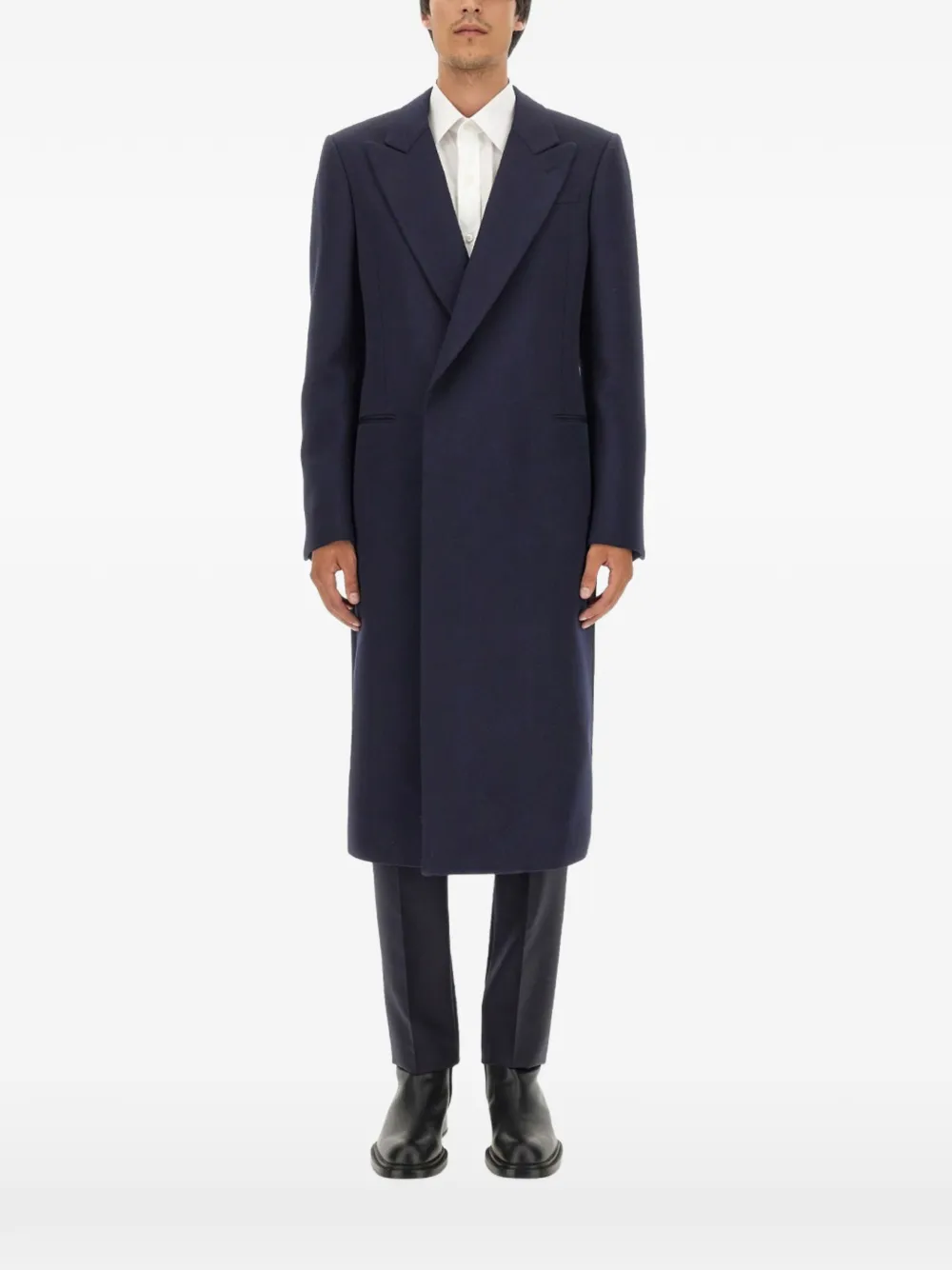 Alexander McQueen double-breasted coat - Blu