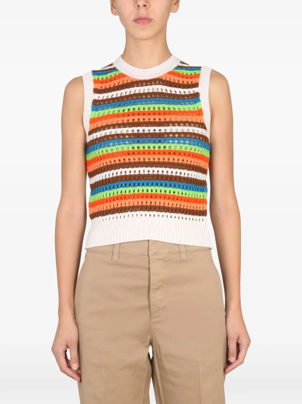 Department 5 Patty striped top - Bianco