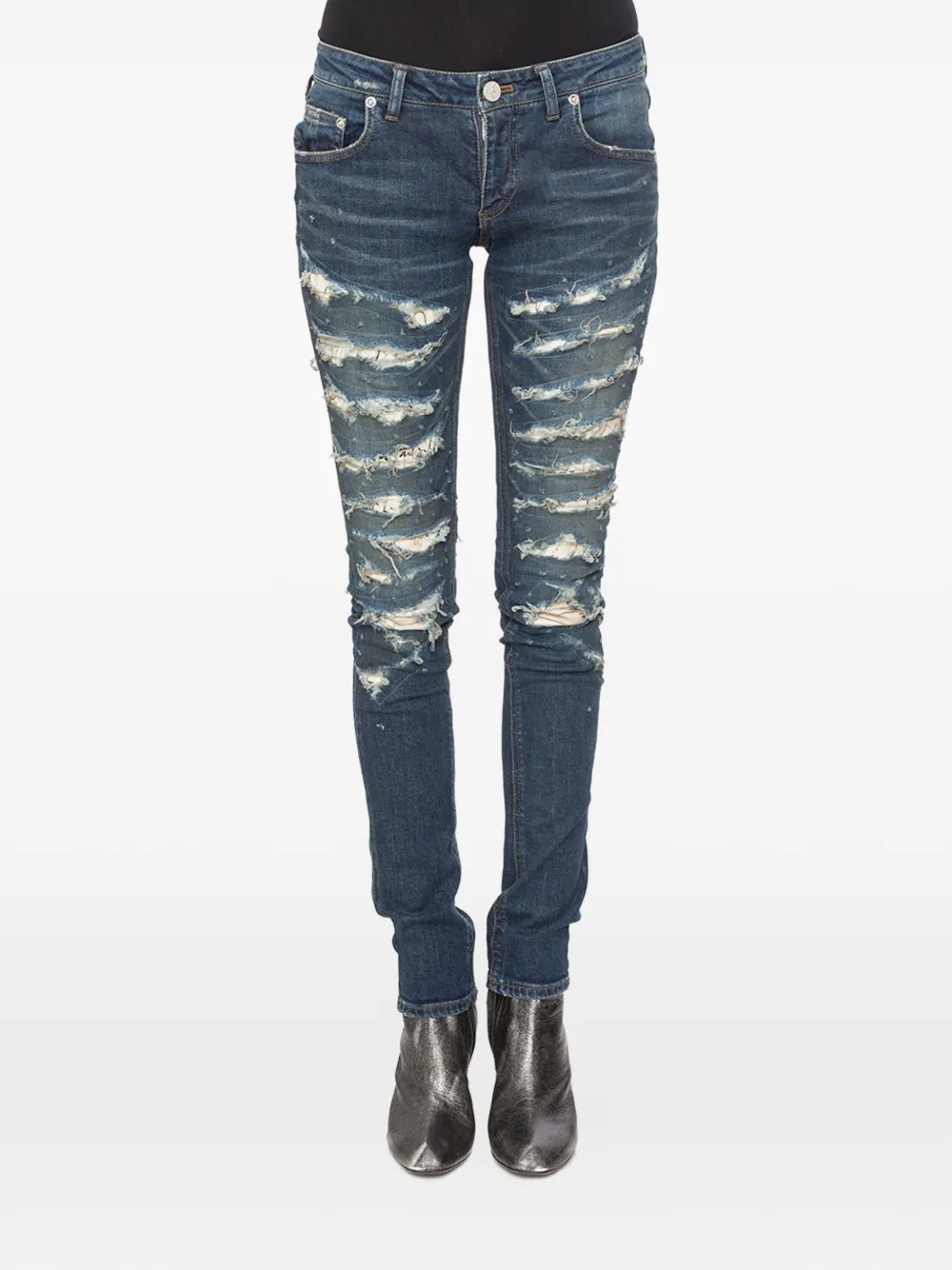 Fagassent ripped jeans - Blu