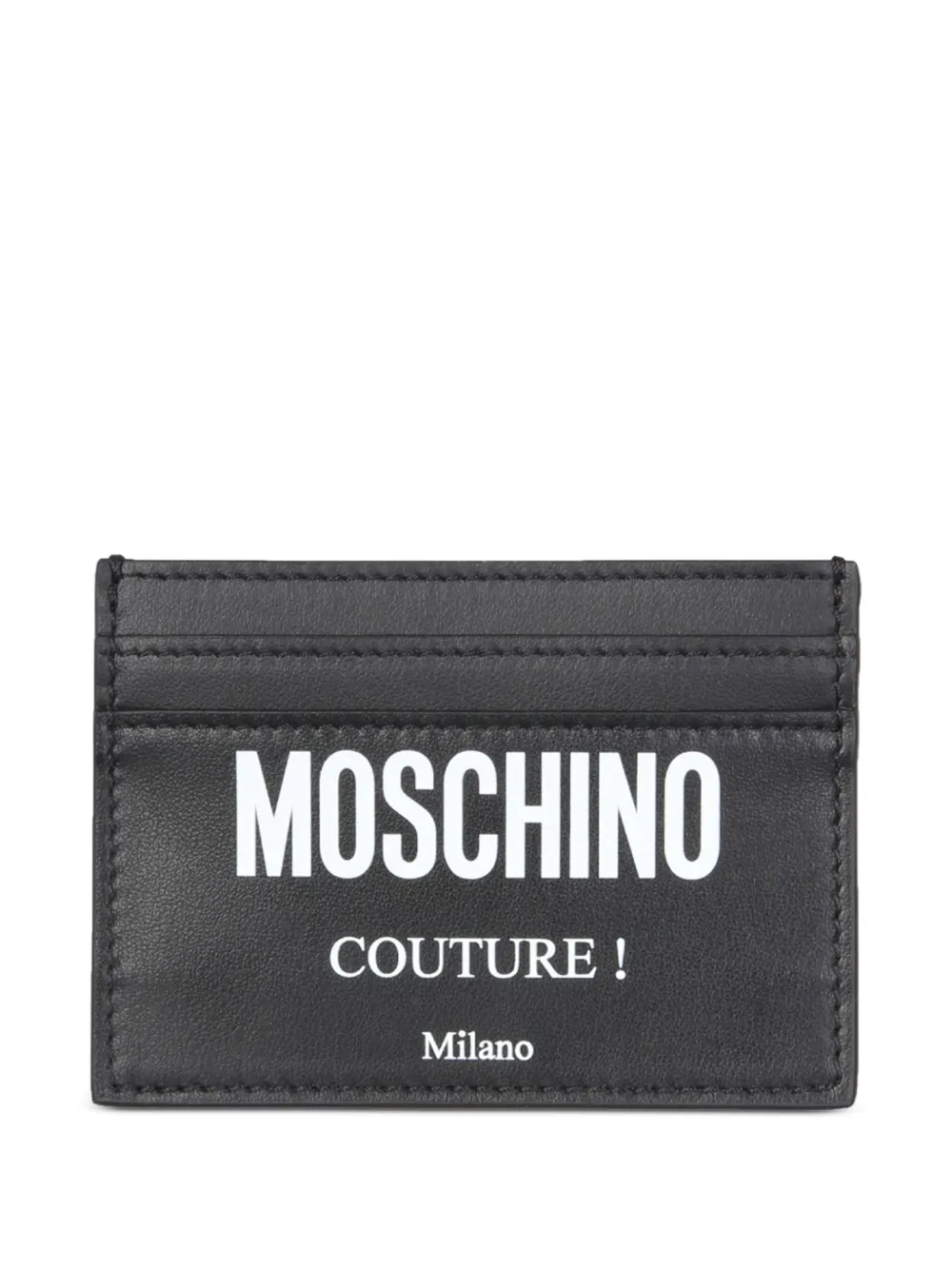 Moschino logo-print card holder - Nero