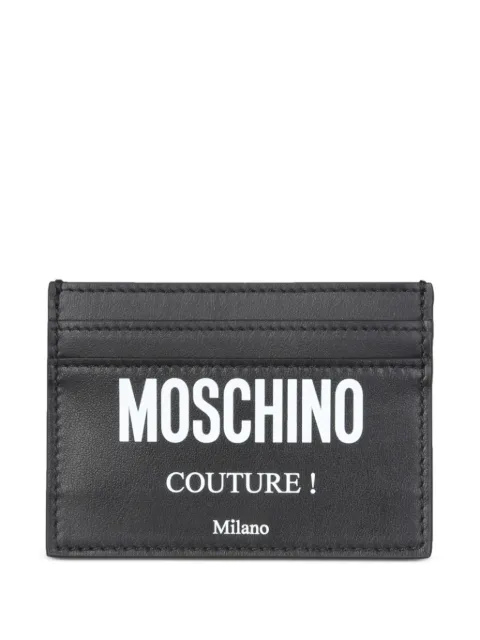 Moschino logo-print card holder