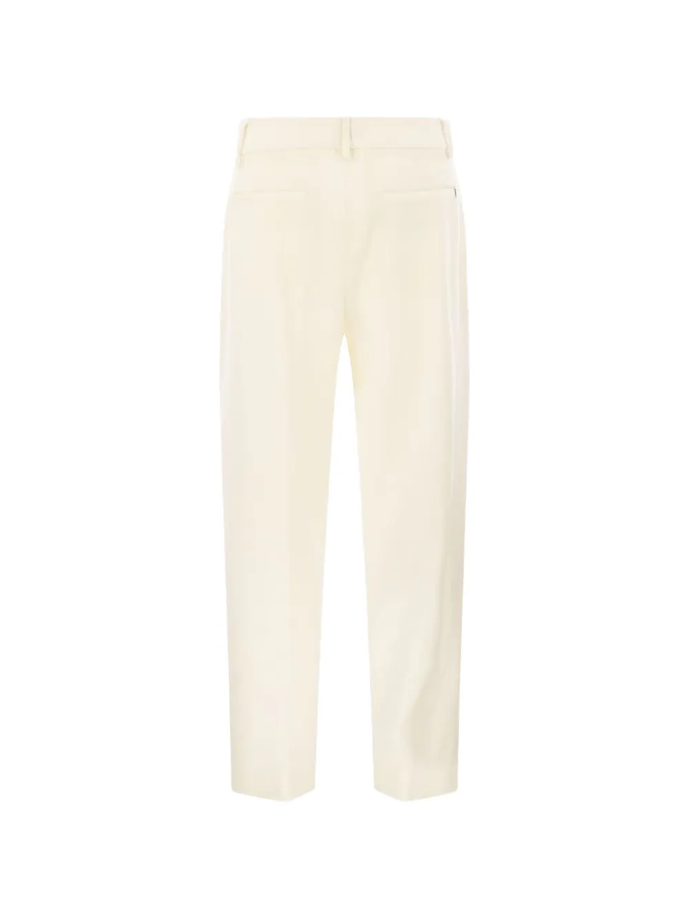 DONDUP Sheryl ruimvallende flanellen broek Beige