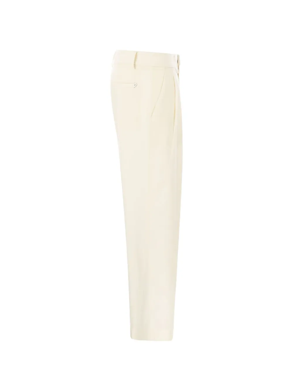 DONDUP Sheryl ruimvallende flanellen broek Beige