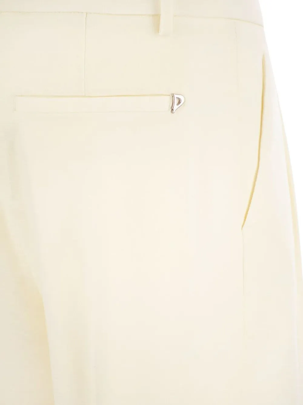DONDUP Sheryl ruimvallende flanellen broek Beige