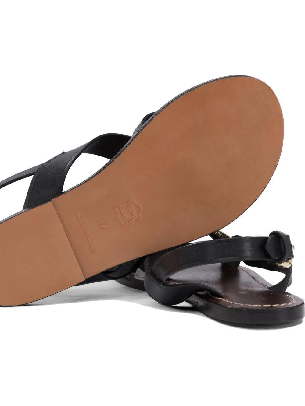 Soeur Florence sandalen met gekruiste bandjes Zwart