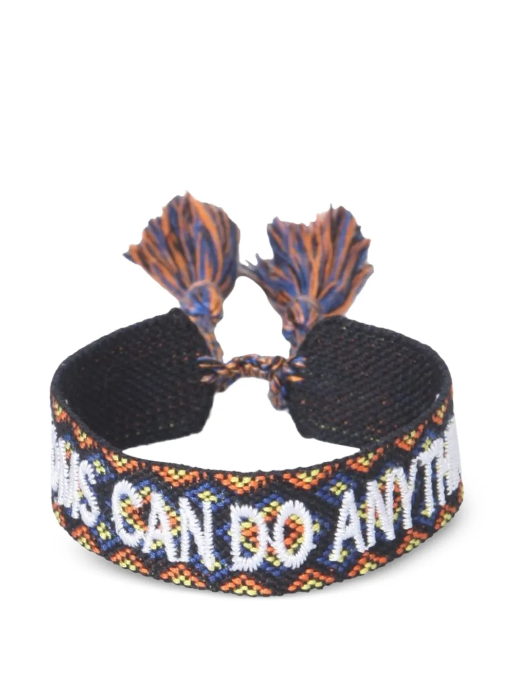 ELLA K "Moms Can Do Anything" woven bracelet - Nero