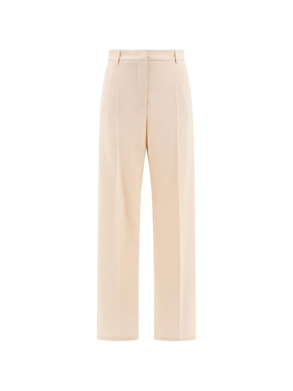Fit pressed-crease straight-leg trousers - Bianco