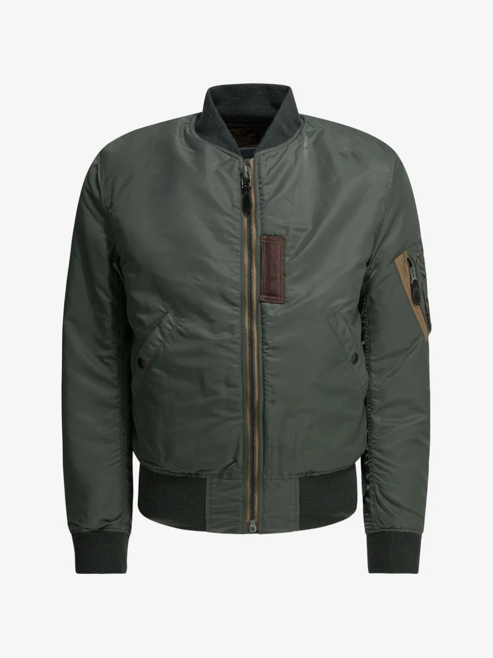 Buzz Ricksons zip-fastening bomber jacket | Green | Image 1
