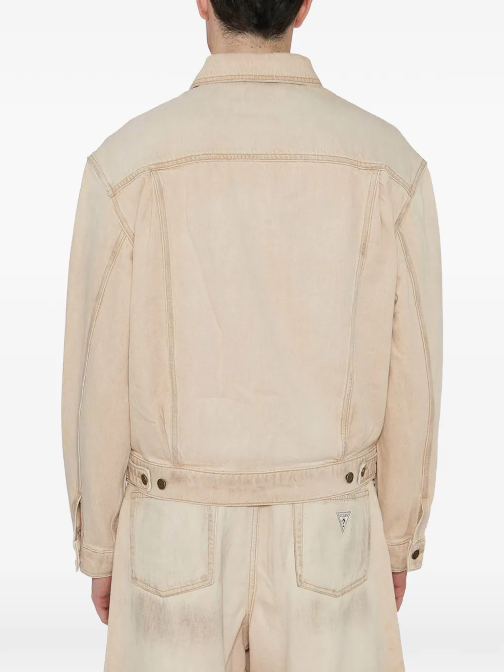 GUESS USA Denim jack met knopen Beige