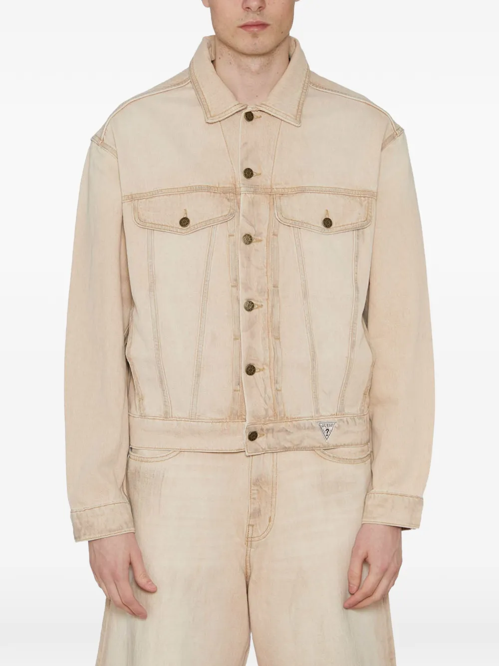 GUESS USA buttoned denim jacket - Nude