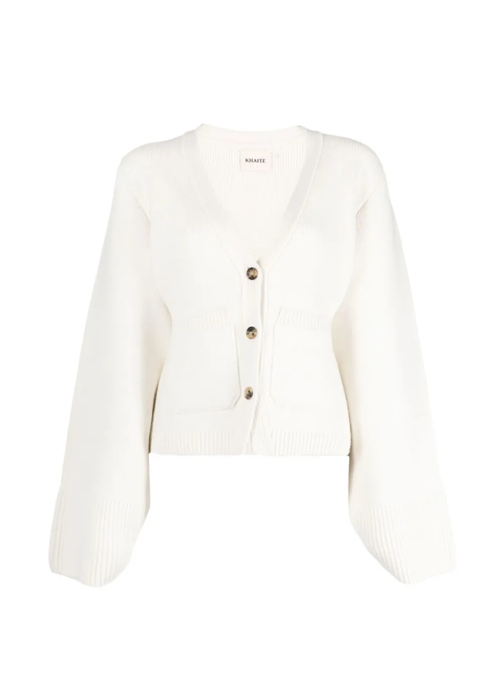 KHAITE button cashmere cardigan - Bianco