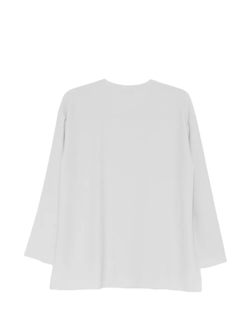 Emporio Armani Blouse met ronde hals en knoop Grijs