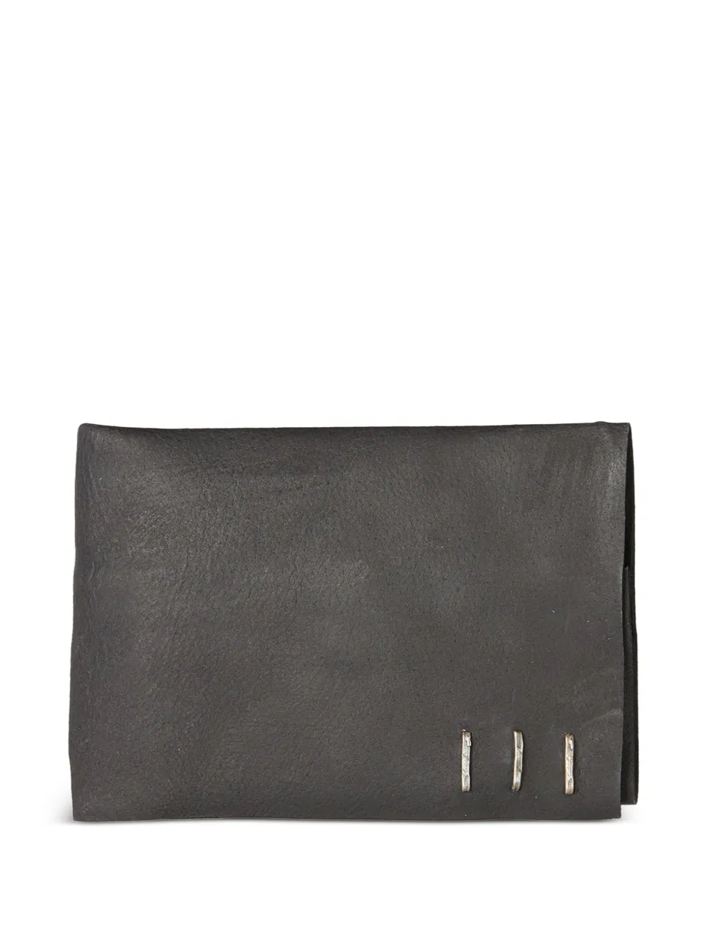 Daniele Basta staples-details leather wallet - Nero