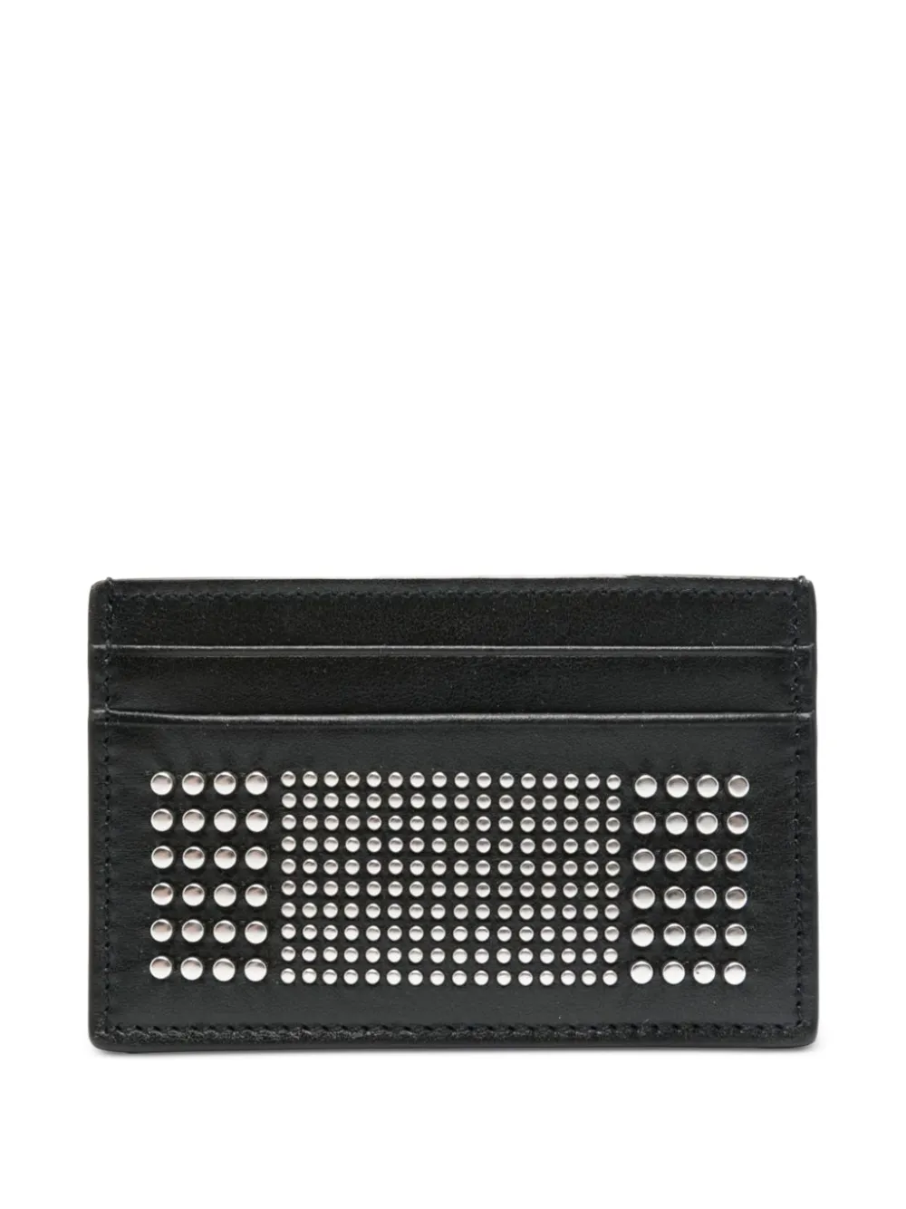 Alexander McQueen studded leather card holder - Schwarz