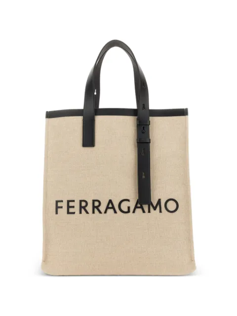 Ferragamo logo detail tote bag