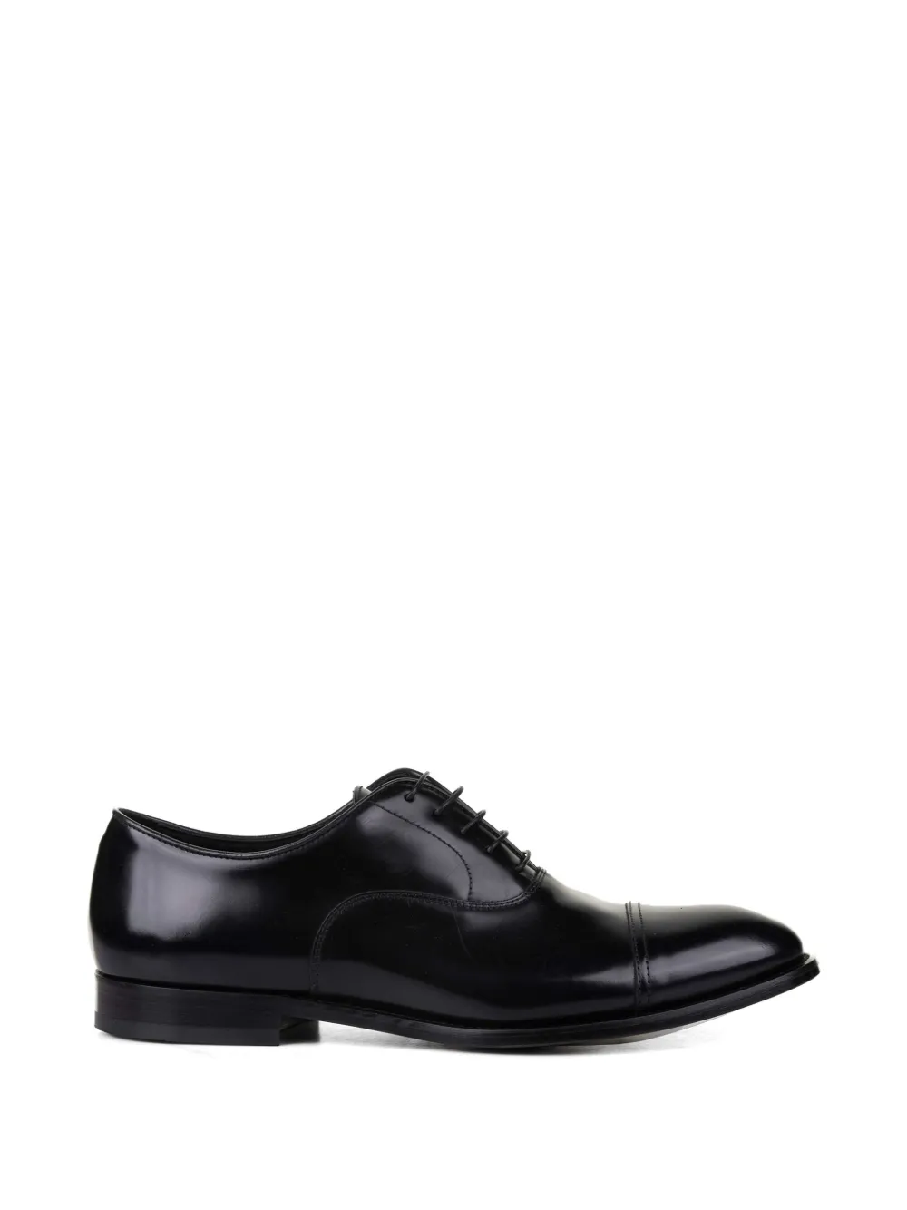 Doucal's toe cap brushed leather derby shoes Zwart