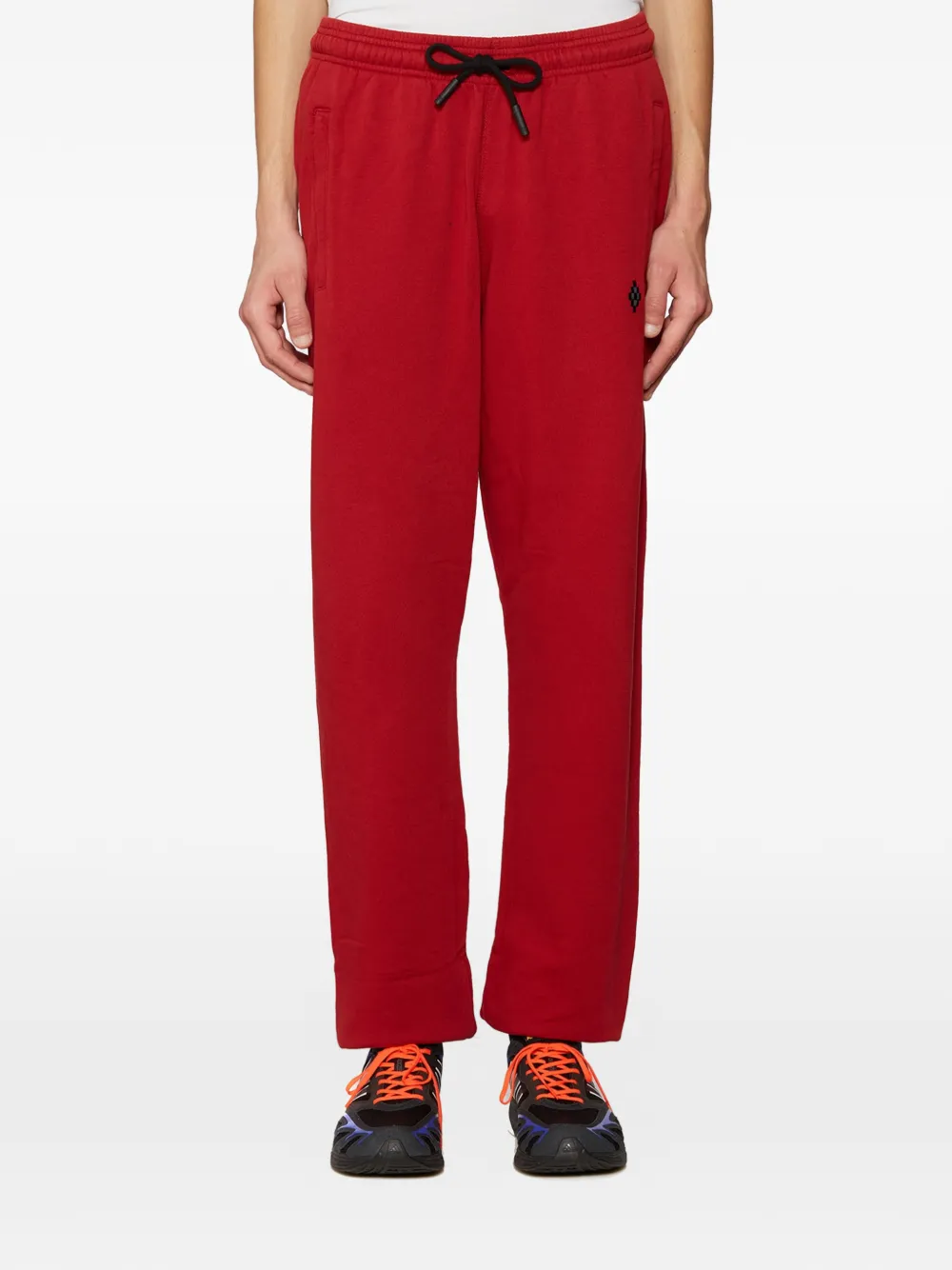 COUNTY OF MILAN logo-embroidery track pants - Rosso