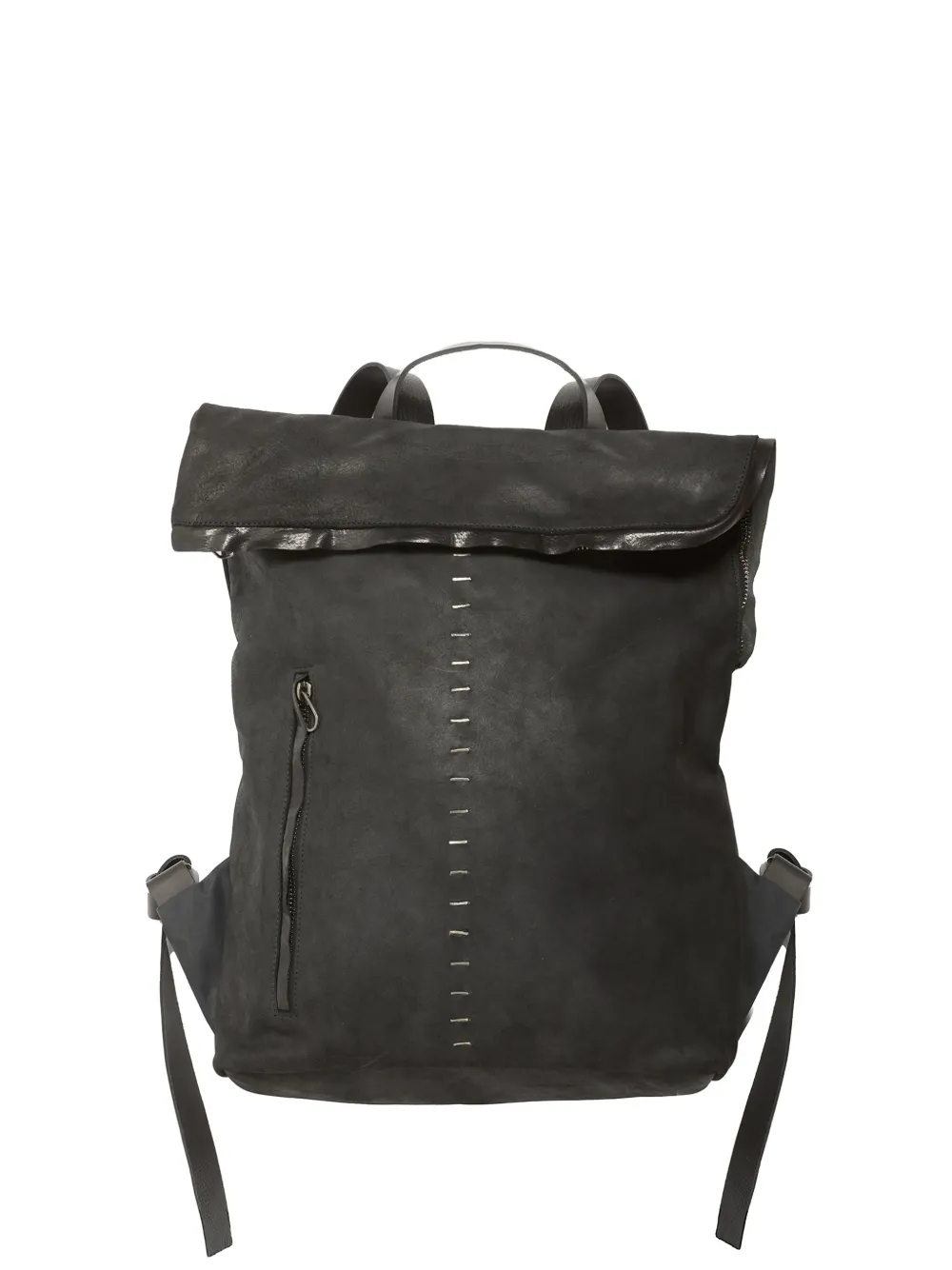 Daniele Basta zip leather backpack - Nero