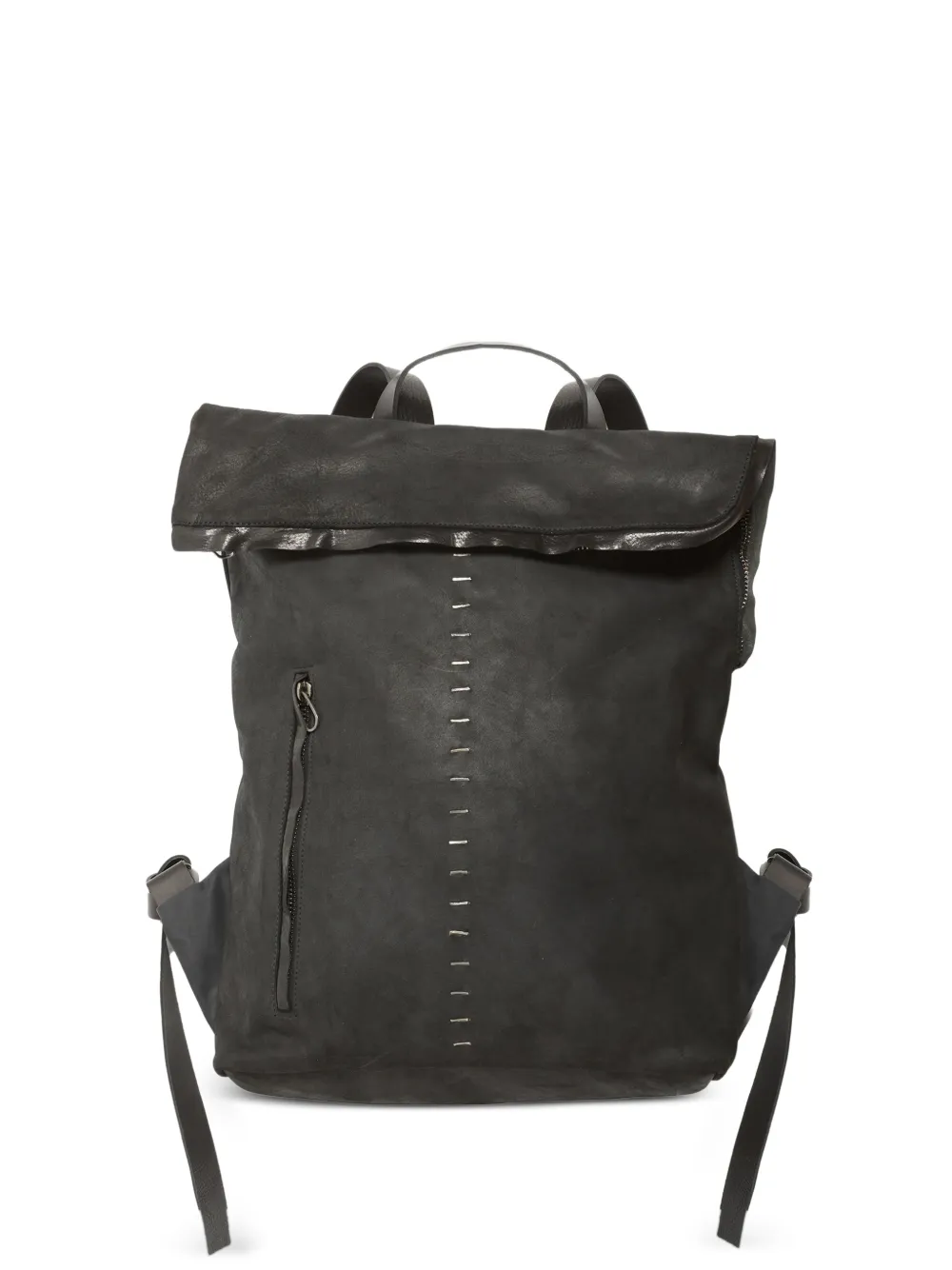 Daniele Basta zip leather backpack - Nero