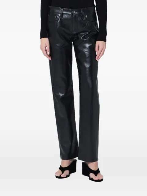 AGOLDE straight-leg leather trousers