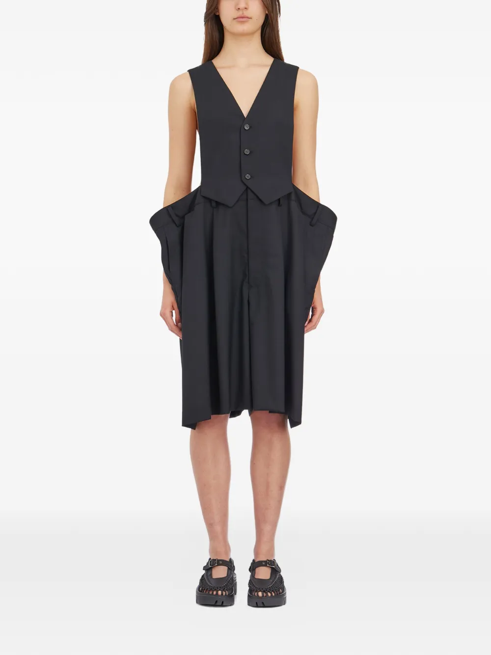 Comme Des Garçons wool playsuit - Nero