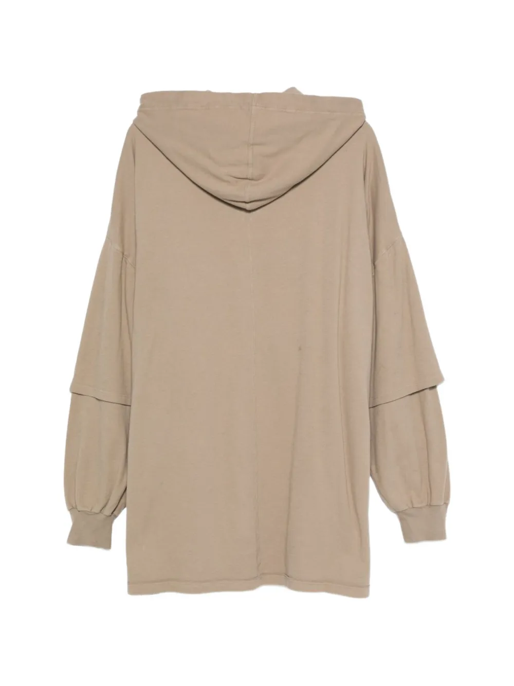 Rick Owens DRKSHDW Tommy Hustler gelaagde hoodie Beige