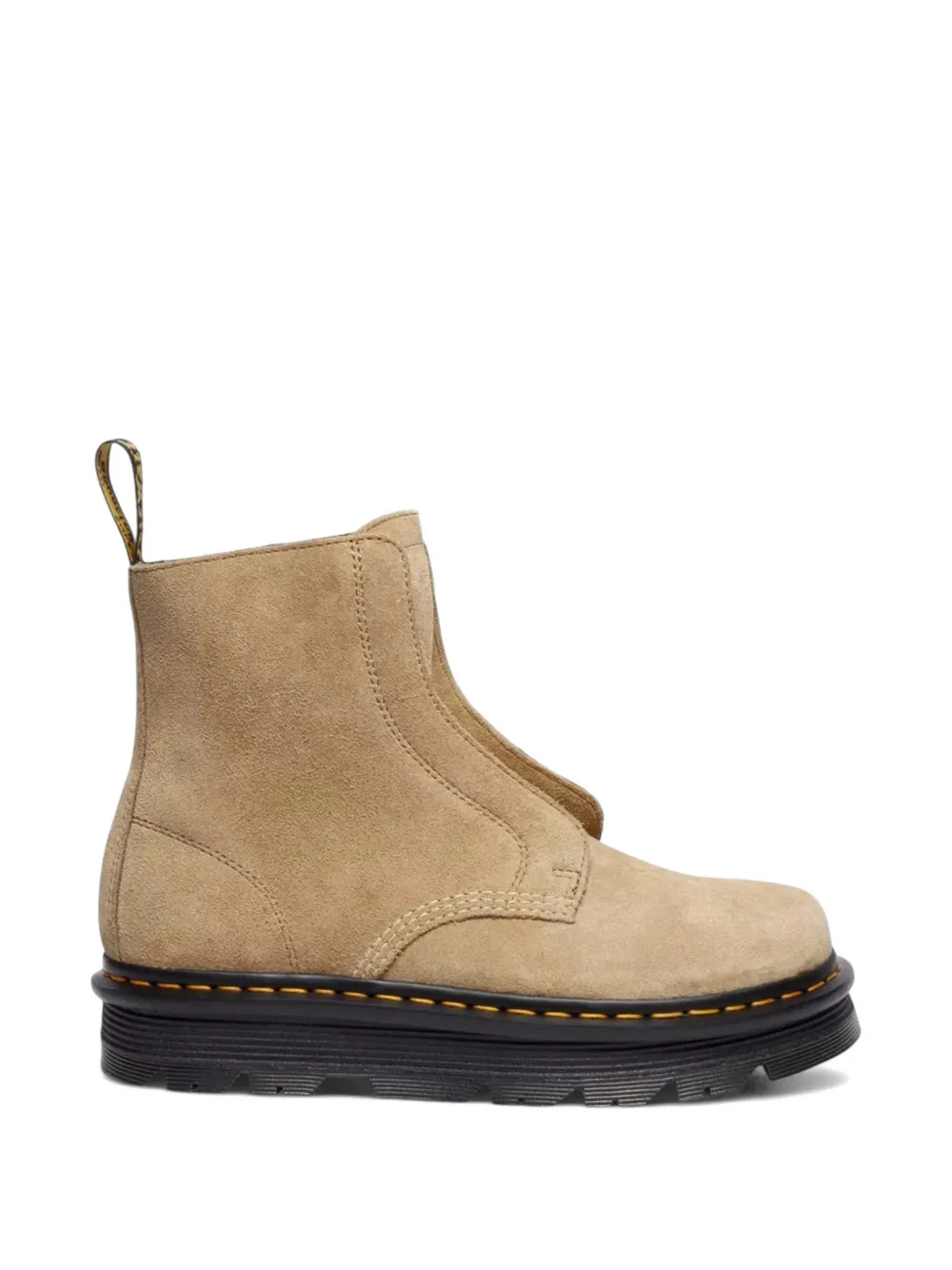 Dr Martens Zebzag leren laarzen Beige