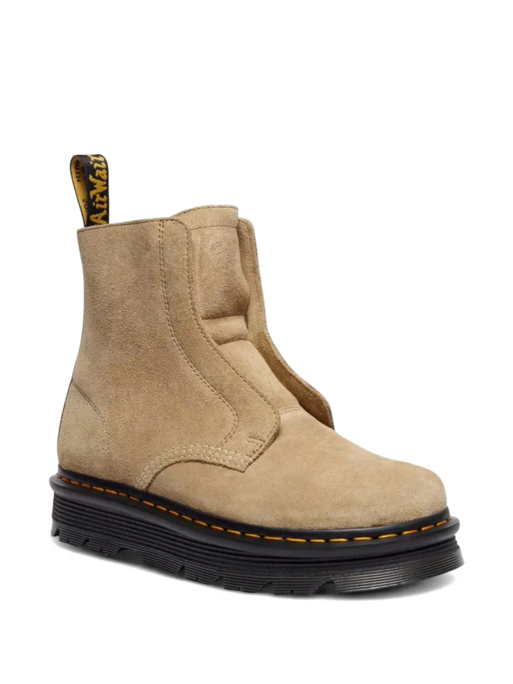 Dr Martens Zebzag leren laarzen Beige