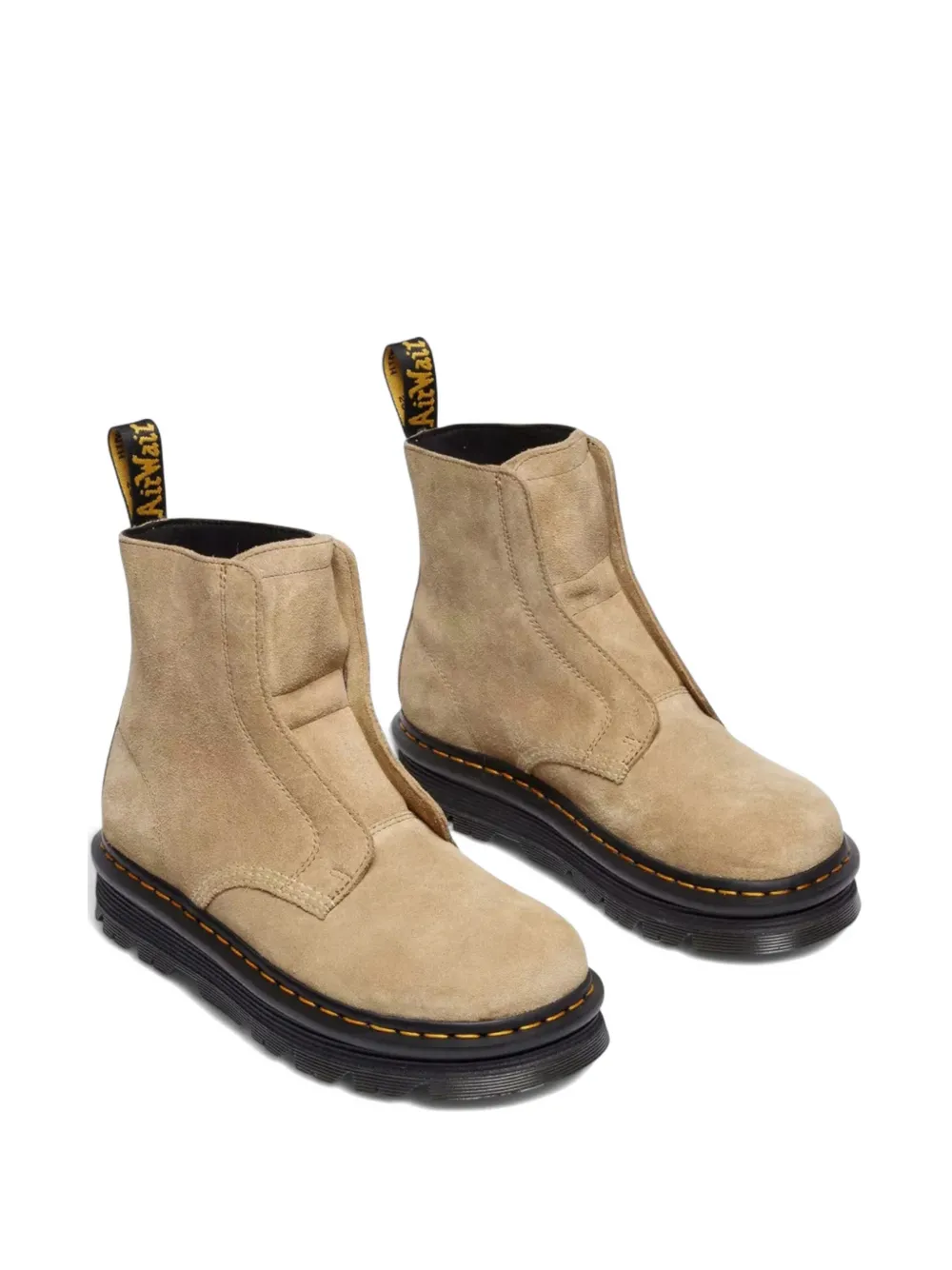 Dr Martens Zebzag leren laarzen Beige