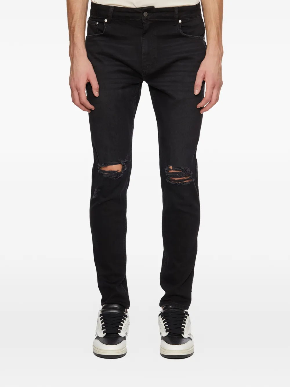 Represent destroyed denim jeans - Nero