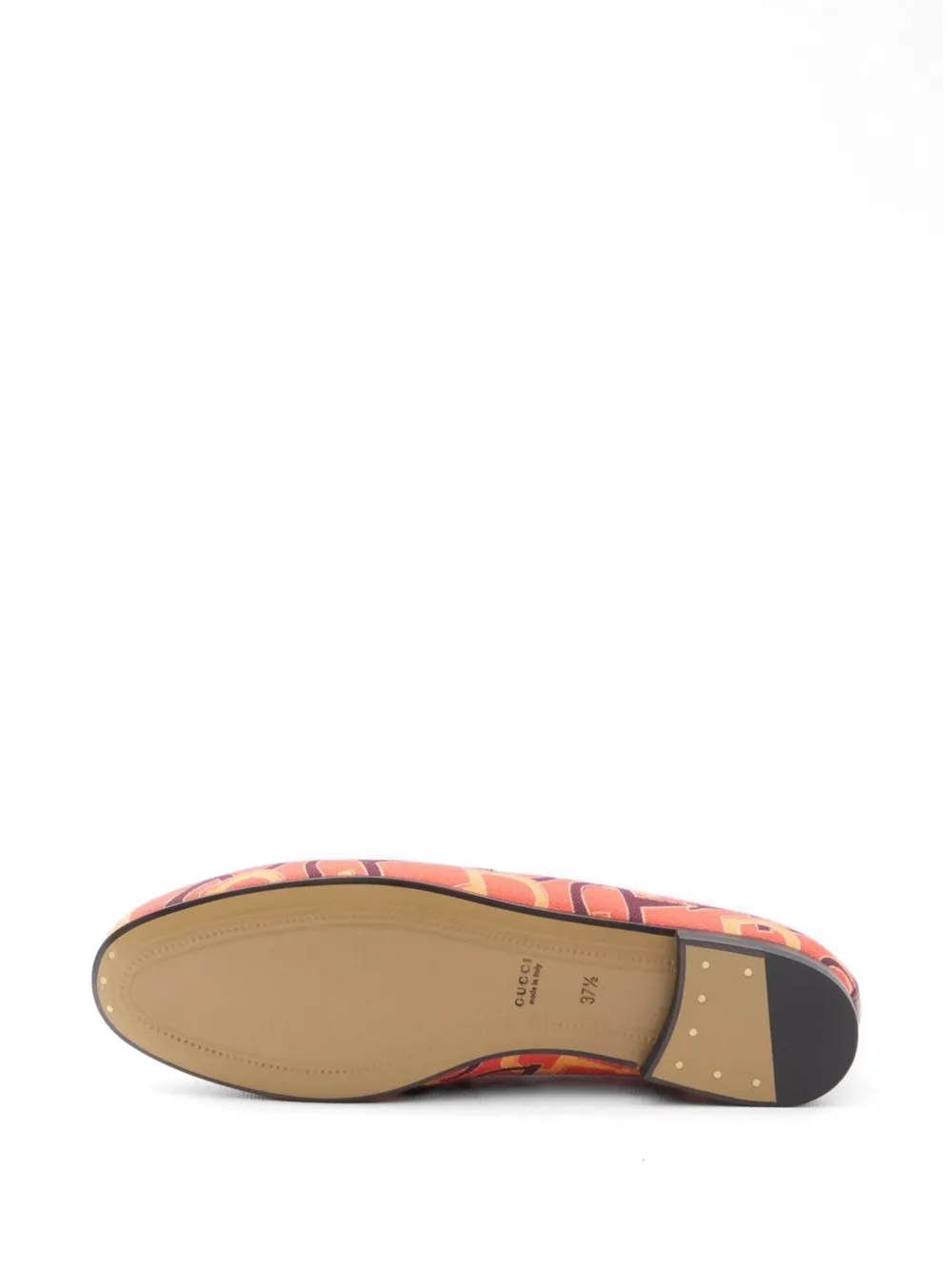 Gucci horsebit patterned loafers Oranje