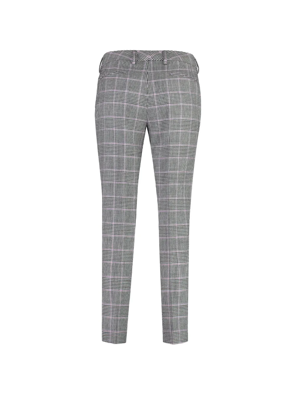 PT Torino Geruite wollen pantalon Grijs