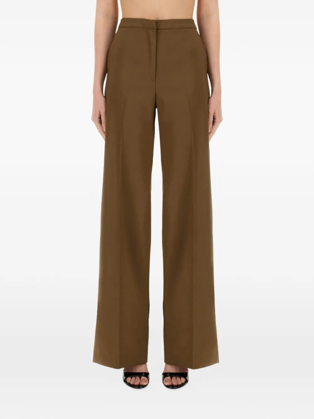 PT Torino Diana wide-leg trousers - Marrone