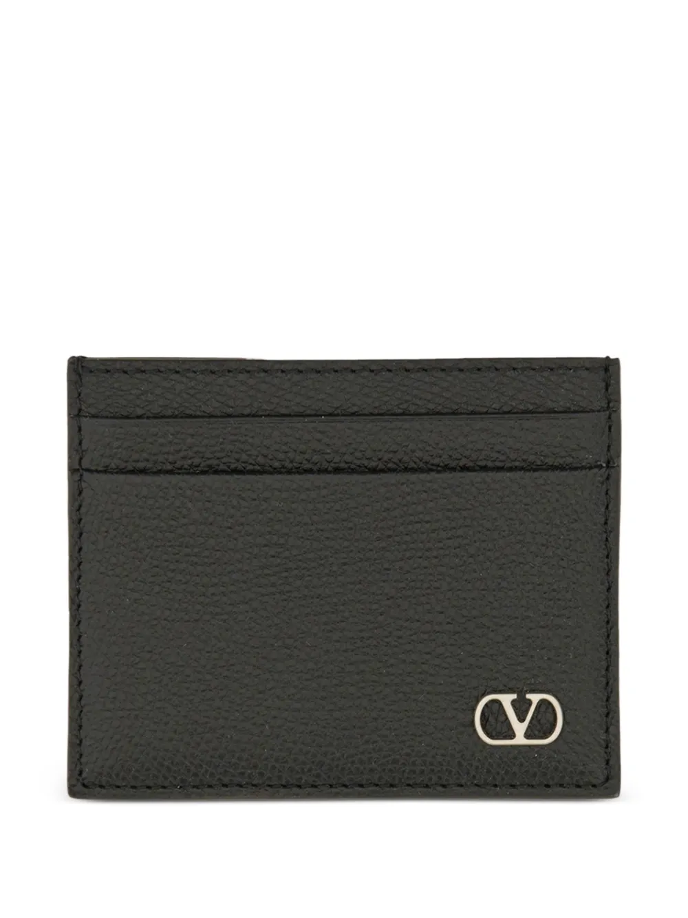 Valentino Garavani Vlogo Signature Card Holder In Black
