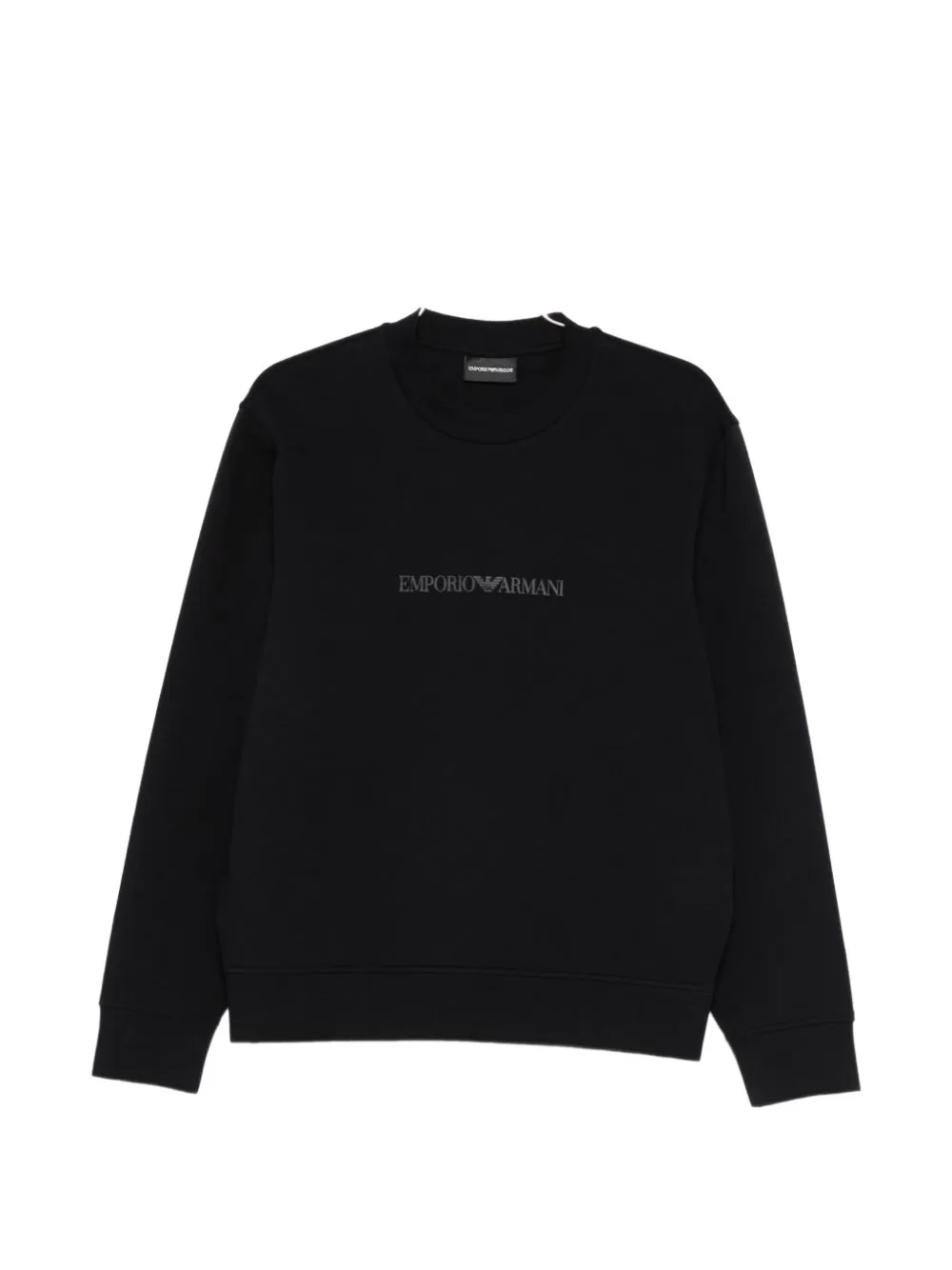 Emporio Armani logo cotton sweatshirt - Nero