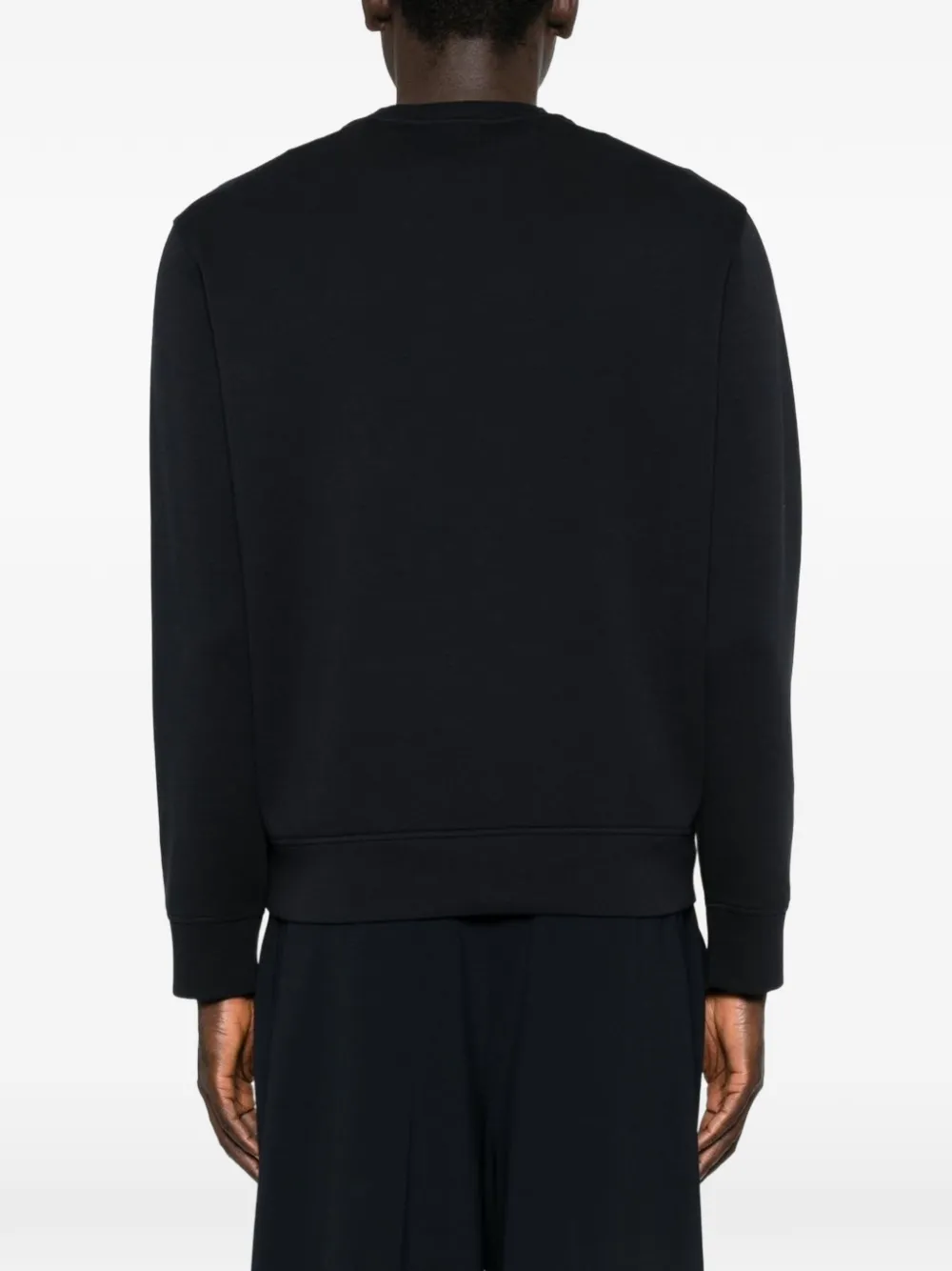 Emporio Armani Katoenen sweater met logo Zwart