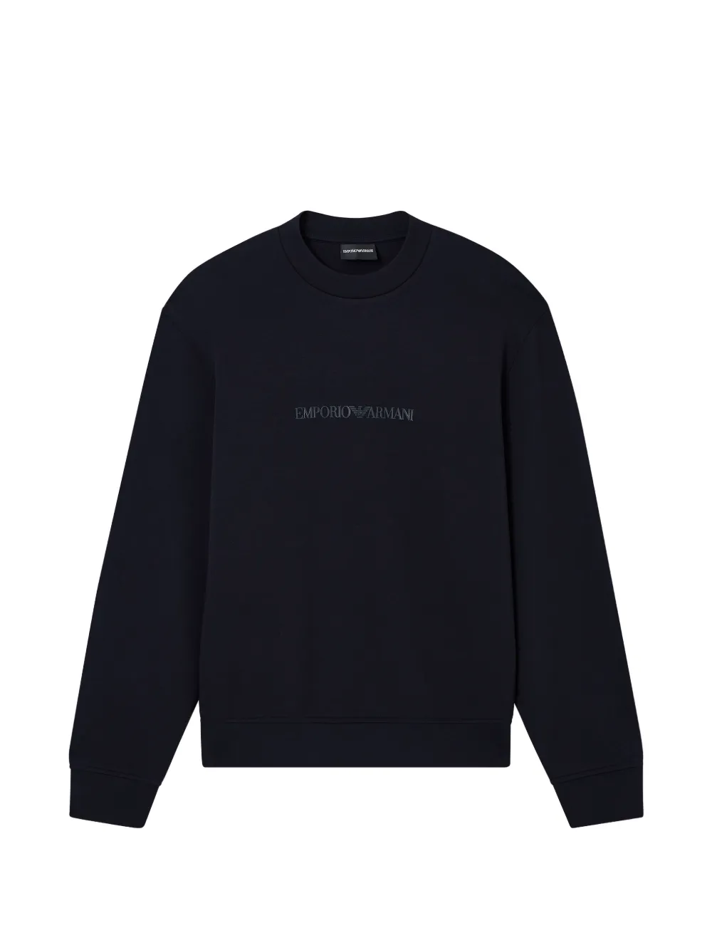 Emporio Armani logo cotton sweatshirt - Nero