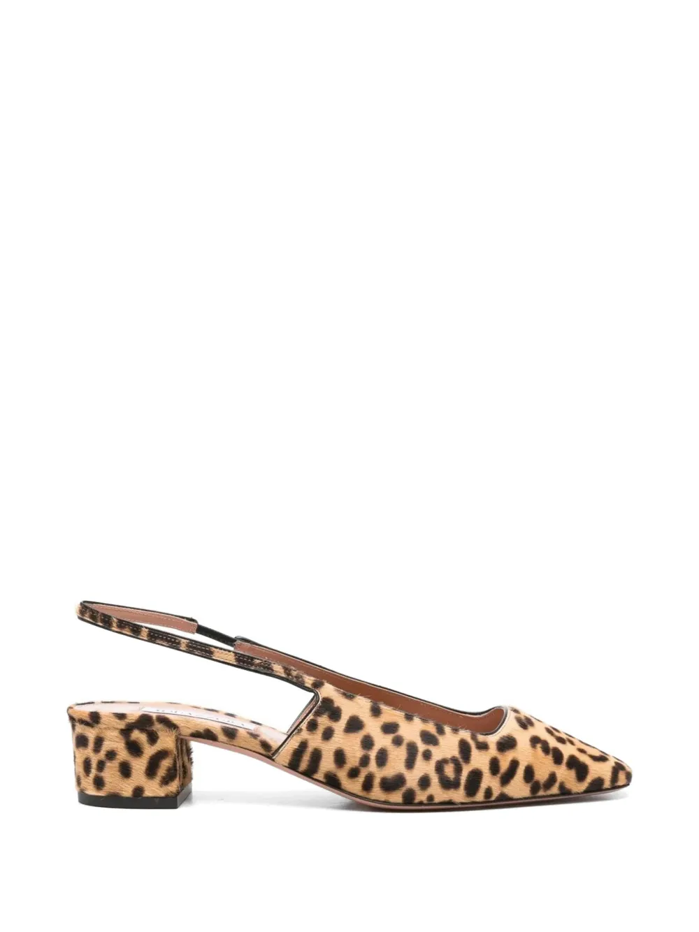 Aquazzura leopard slingback pumps Beige
